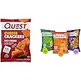 Quest Nutrition Cheese Crackers, Spicy Cheddar Blast, 10g of Protein & Tortilla Style Protein Chips Variety Pack, Chili Lime, Nacho Cheese, Loaded Taco, 1.1 Ounce (Pack of 12)