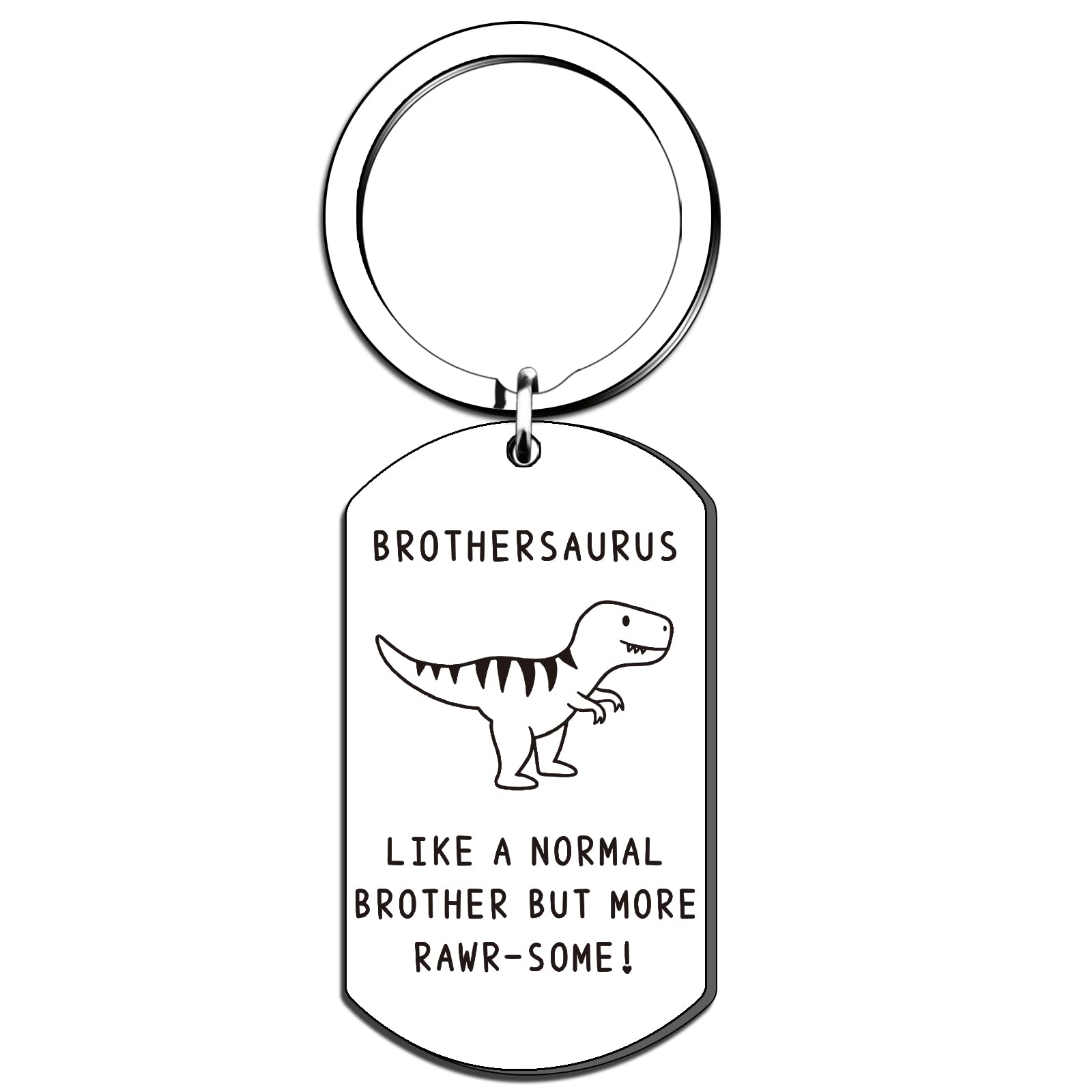 QMVMV Funny Brothersaurus Keyring from Sister - Brother Birthday, Christmas & Thanksgiving Gift