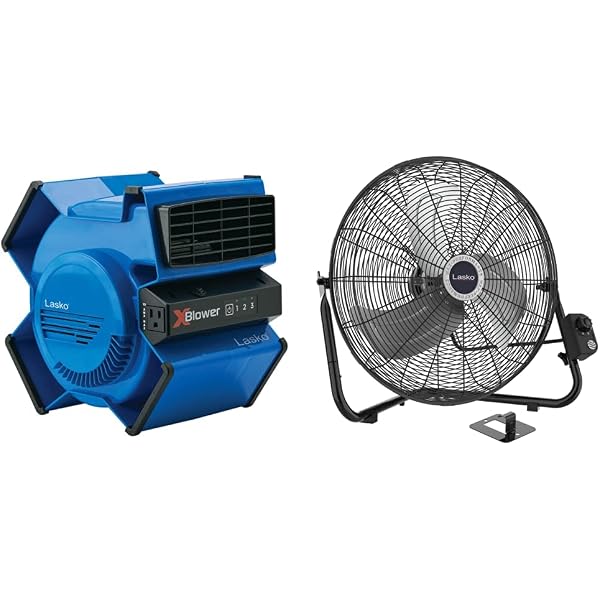 Amazon.com: Lasko High Velocity X-Blower Utility Fan, Blue X12905 11x9x12 u0026  20 High Velocity Quick Mount, 7 x 22 x 22 inches, Black 2264QM : Home u0026  Kitchen