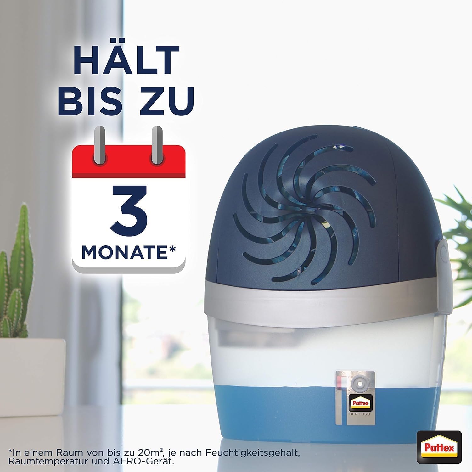 Pattex AERO 360° Wildblumenwiese Tabs Nachfüllpack, reduzieren Feuchtigkeit und schlechte Gerüche, Nachfülltabs für den Luftentfeuchter AERO 360°, 2er-Pack (2x450g) 6
