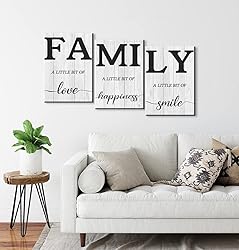 3 Piece Family Wall Decor Family Decor Family Wall