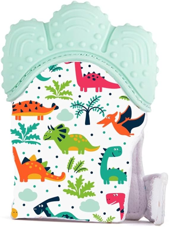 silicone baby teething mitten