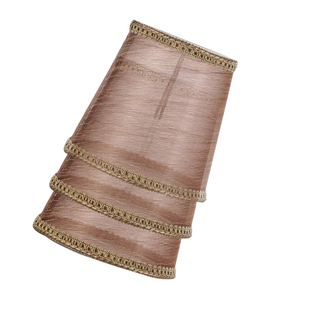 minkissy 3pcs Small Lamp Shade Clip On Bulb Fabric Lamp Shade Burlap Clip On Chandelier Lamp Shades Linen Lampshade for Chandelier Wall Lamp Room Bedroom