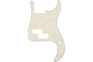 Musiclily P Bass Pickguard Scratch Plate Pick Guards for PB Precision Bass Guitar, 4Ply Pearl Parchment