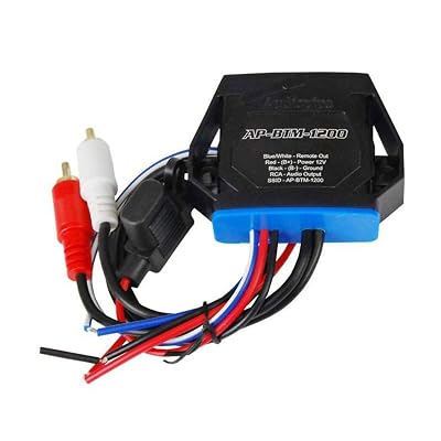 Audiopipe Marine Wireless Music Stream Audio Receiver (AP-BTM-1200), Blutooth 5.0 Adaptor, RCA Stereo Outputs, Perfect for Marine, ATV, UTV, Golf Car, Home Music