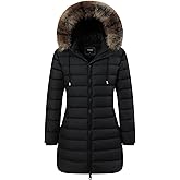 Women's Winter Coat Warm Windproof Jacket | Waterproof Quilted Parka with Detachable Faux Fur-Lined Hood for Cold Weather