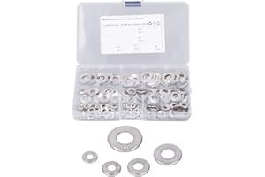 Bellevilles Washer, 140Pcs 5 Types Knurled Conical Spring Washer Stainless Steel Serrated Conical Spring Washer M4 M5 M6 M8 M