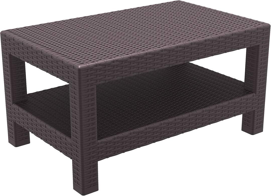 Compamia Monaco Outdoor Coffee Table in White, Commercial Grade : Garden & Outdoor