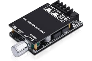 ARRAROWN Audio Amplifier Board, ZK-502C Mini Bluetooth Amp Receiver 2.0 Channel 50W x 2, DC 9-24V Stereo Power Amplifier with Bluetooth and AUX Inputs for Home Speakers