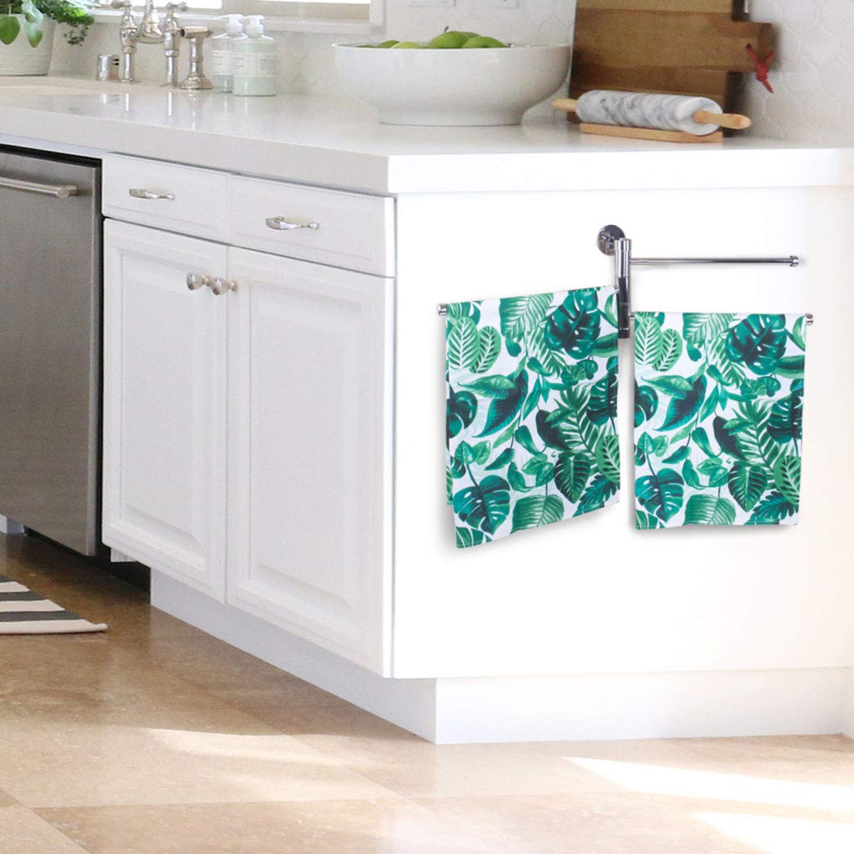 Toalleros de barra Elegante acabado cromado con capacidad para 3