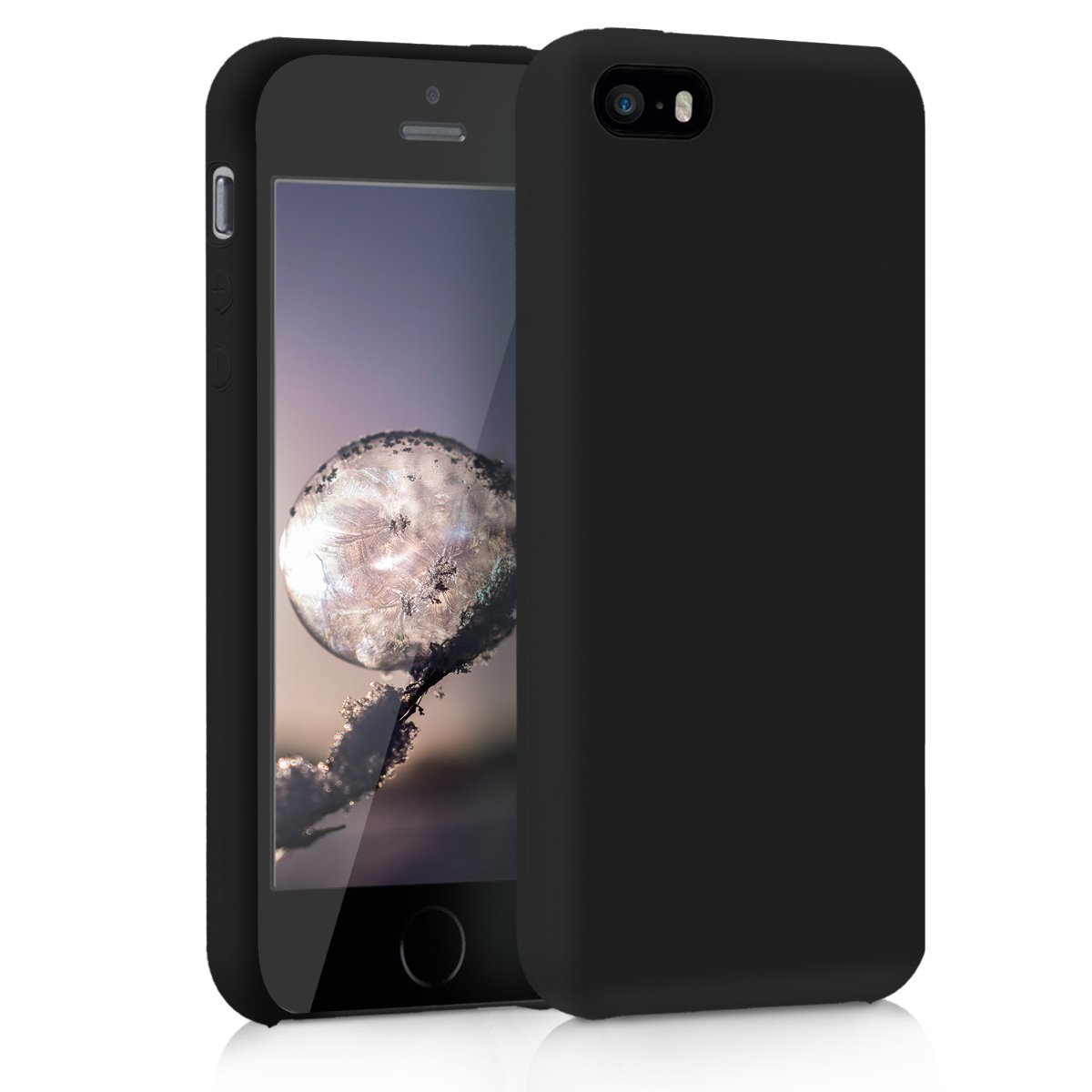 kwmobile Case Compatible with Apple iPhone SE (1.Gen 2016) / iPhone 5 / iPhone 5S Case - TPU Silicone Phone Cover with Soft Finish - Black โ image 1