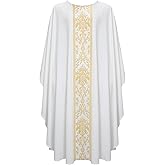 MYAYD Gothic Chasuble Church Pastor Celebrant Priest Vintage Robe Gown Cape Cassock Vestment 4 Colors