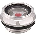 uxcell Oil Liquid Level Gauge Sight Glass G1/2 Male Threaded Aluminum Alloy Air Compressor Fittings with O-ring