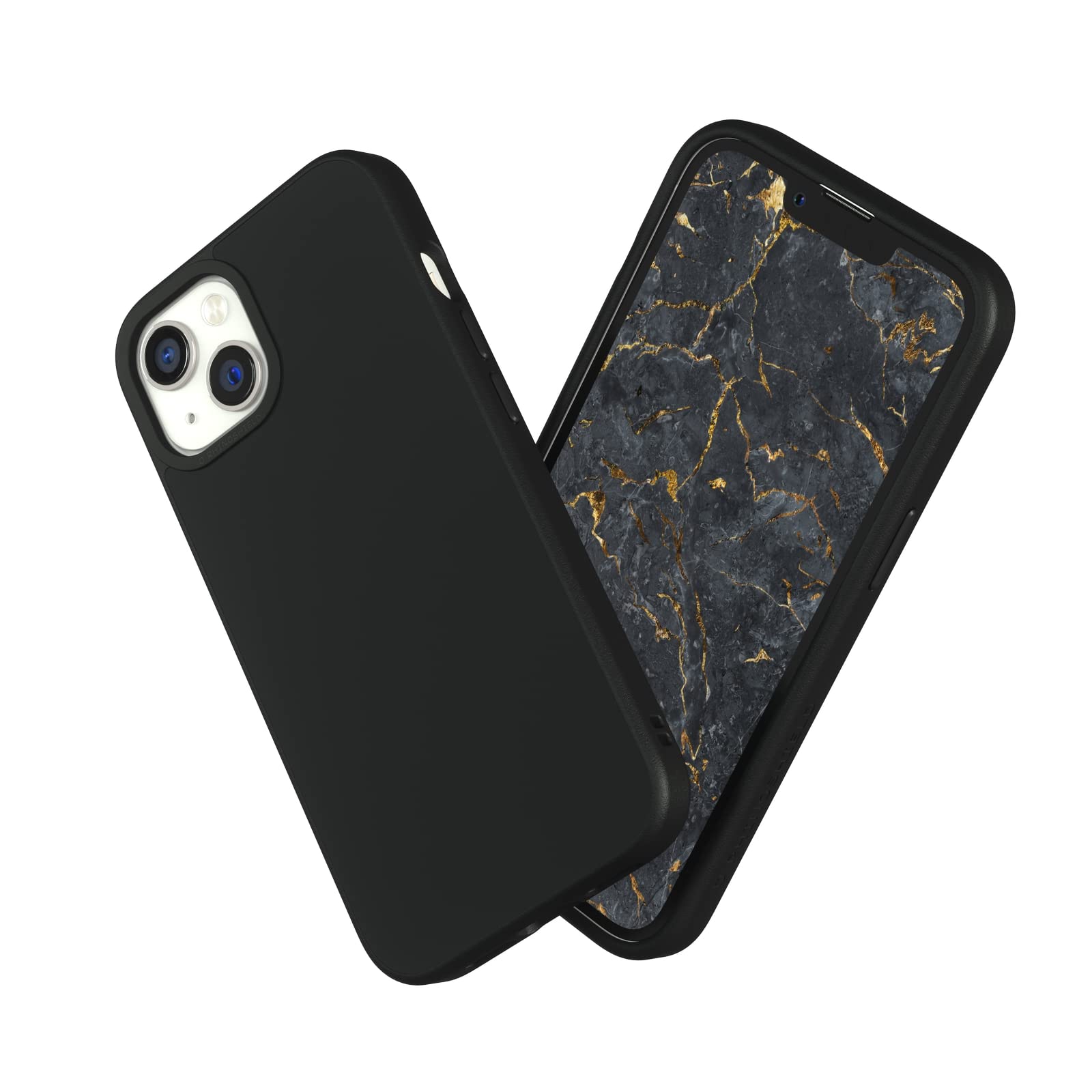 RHINOSHIELD Case compatible with [iPhone 13] | SolidSuit - Shock Absorbent Slim Design Protective Cover with Premium Matte Finish 3.5M / 11ft Drop Protection - Classic Black