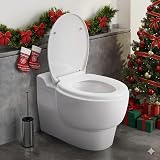 Pipishell Soft Close Toilet Seat White Oval Top Fix Stainless Hinges view 2