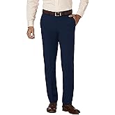 J.M. Haggar Mens 4 Way Stretch Slim Fit Flat Front Dress Pant