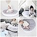 Pueri Baby Play Mat Pure Cotton Woolen Pueri Round Rug Kids' Room Rug Pure Cotton Baby Play Mat Thickened Crawling Mat Carpet Children's Room Decoration Air-Conditioned Rug Collection Area Rug(Gray)