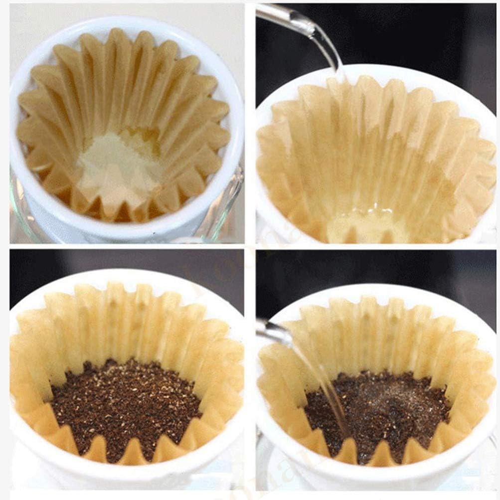 Hemoton 100 Piezas de Filtros de Café Desechables Papel de Filtro de Café  Natural Filtro de Goteo de Papel para La Cocina del Hogar Café y té Filtros  y repuestos para cafeteras