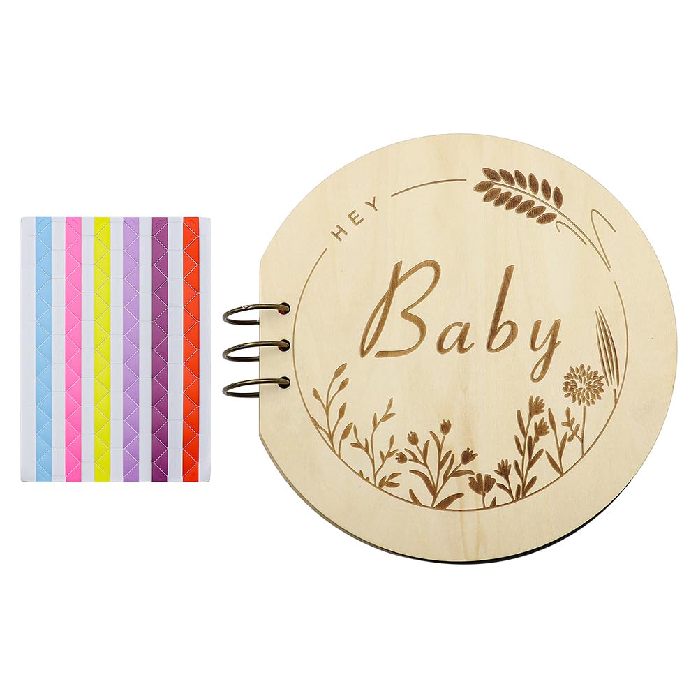 Tiardey Baby Shower Sign in Guest Book Wood Guestbook Keepsake Gift for New Parents