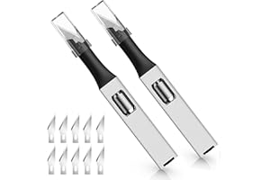 Jneoace Utility knife, Portable Box Cutter, Comes with 10 Blades, Perfect for Professional Amateur Hobbyists for Modeling and Carving, Suitable for Office and Home Use (2, Silver)