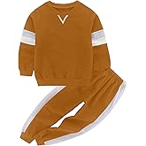 Toddler Baby Boys Pants Set - Cute Color Block Little Kids Long Sleeve Sweatsuit Fall Clothes Outfits 2-6 Years