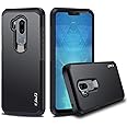 J&D Heavy Duty Dual Layer Hybrid Shock Proof Protective Rugged Bumper Case for LG G7 ThinQ, Black