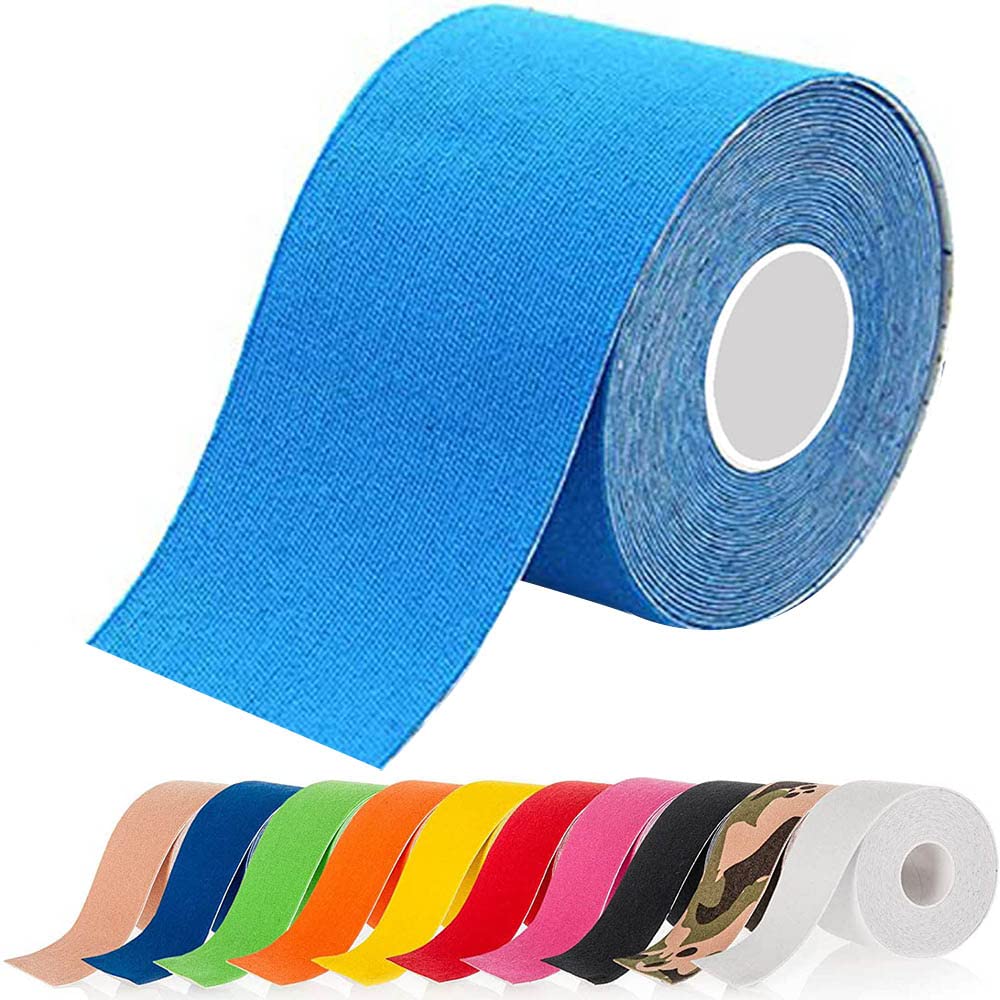 ATETEO Kinesiology Tape | Sports Tape 5m x (2.5/3.8/5/7.5) cm Roll of Elastic Muscle Support Tape for Exercise &Injury Recovery