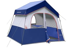 HG HIKERGARDEN 6-8 Person Camping Tent - Portable Family Cabin Tent for Camp, Windproof Fabric Camp Tent Outdoor for Hiking, Backpacking, Traveling