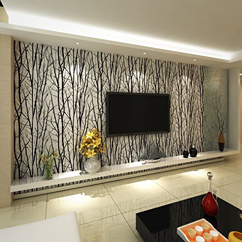 Dorfin Modern Birch Tree Wallpaper Mural Forest Peel and ...