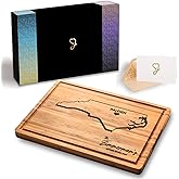 Destination Cutting Board - North Carolina Bamboo State Gift, Destination NC Gifts, Map Gifts for Family, Moving Away Gifts