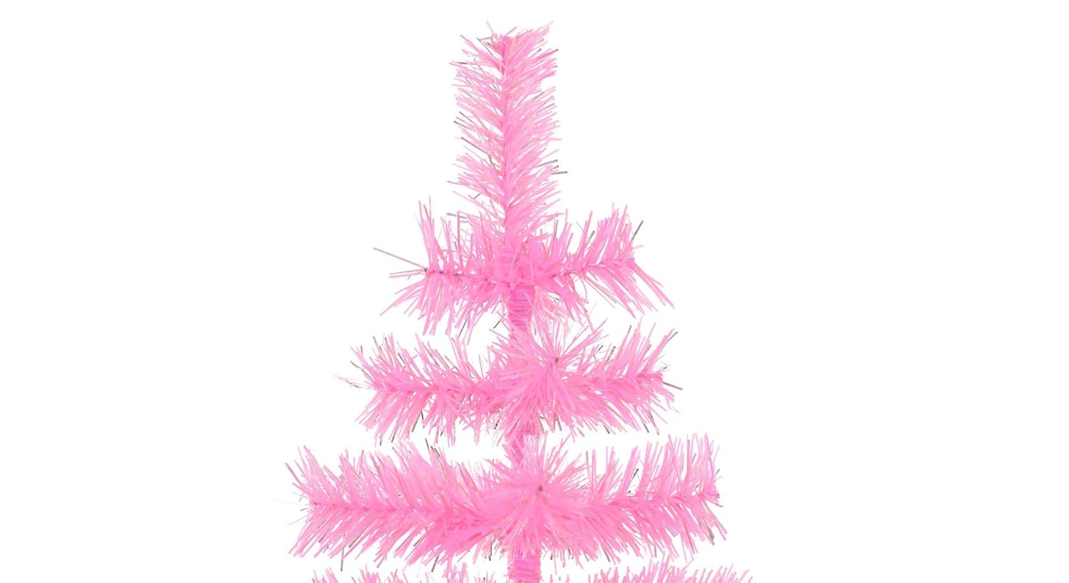 24 Pink Christmas Trees Artificial Flame Resistant Pink Branches Classic Tinsel Retro Feather Tree Tabletop Womens Pride Display Tree Wooden Base Stand Included Barbie Pink Trees Home Kitchen