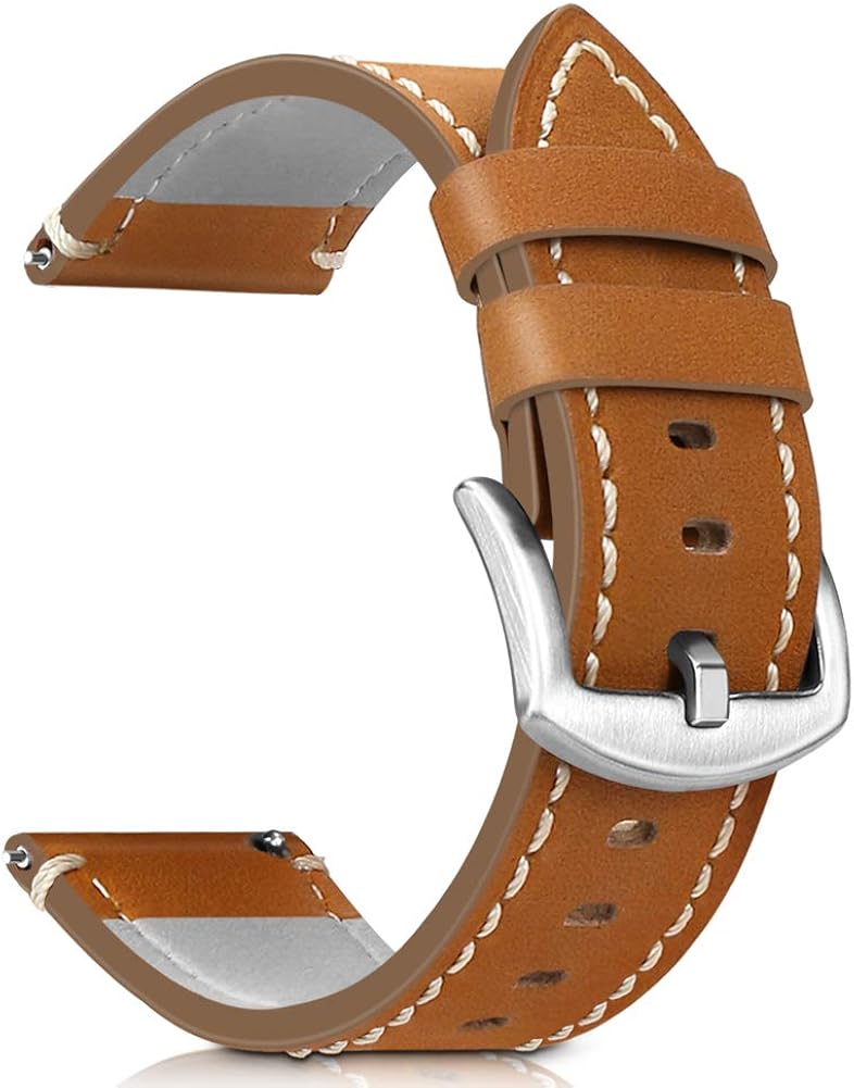 20mm quick release leather watch band