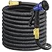 SHINE HAI Garden Hose 50' Expanding Water Hose with All Brass Connectors. 8 Pattern Spray Nozzle and High Pressure, Kink-Free, 5,000 Denier Woven Casing