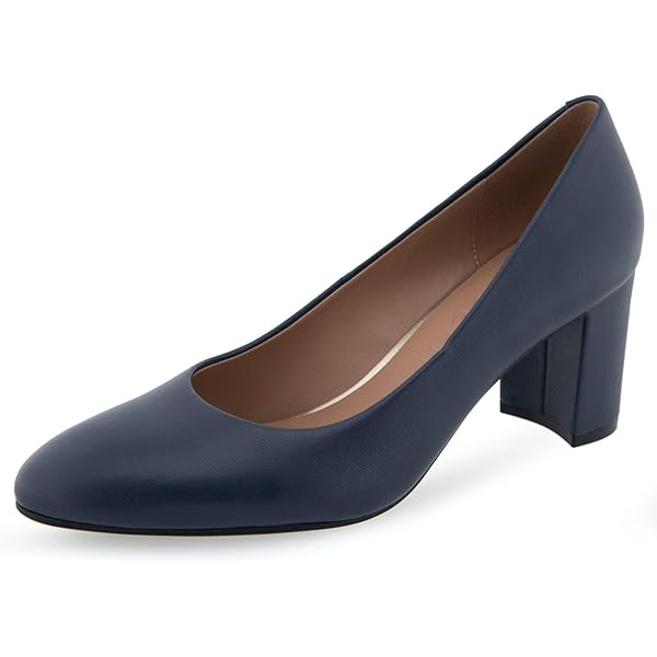 Décolleté donna con cinturino in pelle blu abyss v308q
