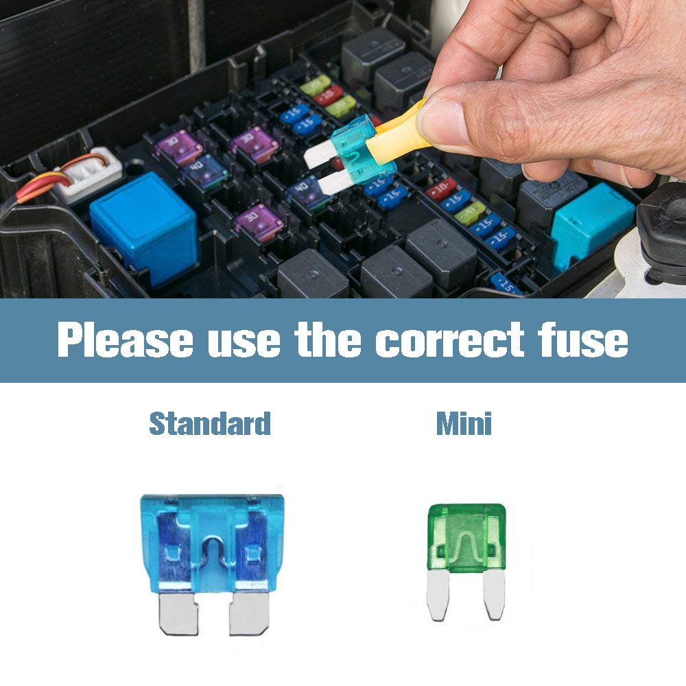 140 PCS Car Fuses Assortment Kit, Blade auto Fuses and Mini Flat Automotive Fuse kit 5A 7.5A 10A 15A 20A 25A 30A Car Motorcycle Truck SUV Automotive Replacement Fuses: Industrial & Scientific