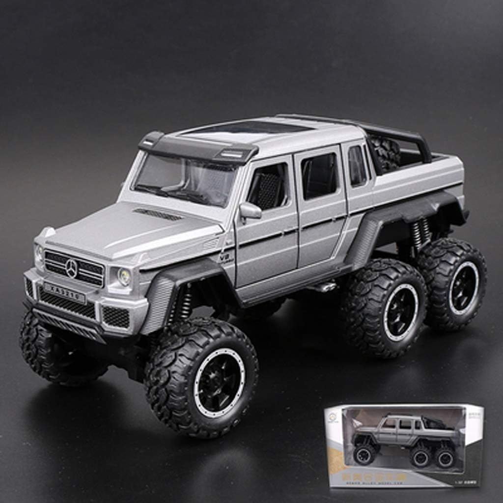 KKD Scale Model Simulation Vehicle 1:32 Mercedes - Mercedes-Benz G63 Alloy Car Model Large G 6x6 Off-Road Vehicle Model Alloy Simulation Original Car Model (Color : Gray)
