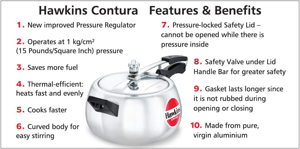 Amazon Hawkins Contura 5リットルアルミニウム圧力クッカー Mercantile International 圧力鍋