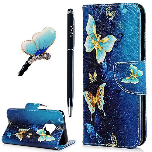 Galaxy s9 case, flip folio wallet case pu leather slim-…