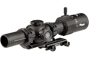 SIG SAUER Tango-MSR LPVO 1-8x24mm 30mm Maintube SFP Riflescope - Shockproof Waterproof Fogproof Hunting Rifle Scope with Illuminated MSR BDC-8 Reticle - Lens Covers & Cantilever Mount Included