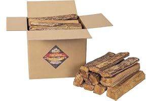 Smoak Firewood - Kiln Dried Premium Oak Firewood (Includes Firestarter) (Large (16inch Logs) 60-70lbs)