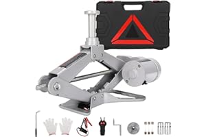ROGTZ Scissor Car Jack for Vehicles SUV/Sedan - Alloy Steel Portable High Speed Electric Automatic 12V Lift Kit Set Tire Chan
