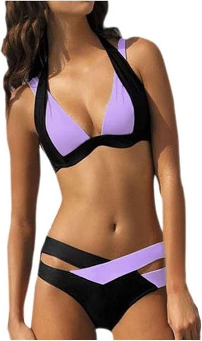black and purple swimsuit