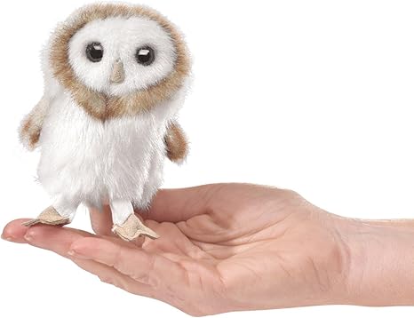 Amazon Com Folkmanis Mini Barn Owl Finger Puppet Toys Games