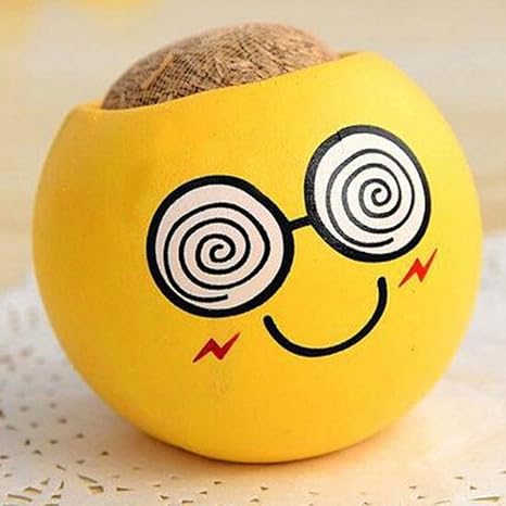 Amazon Co Jp 魔法の草植物ポット草の種セラミックグラス工場ポットのセラミック漫画絵文字を印刷フラワーポット ホーム キッチン