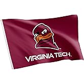 Desert Cactus Virginia Tech VT Flag - 3 x 5 Feet Hokies Banner, Indoor/Outdoor Durable Fabric, 100% Polyester Design (Style 2a)