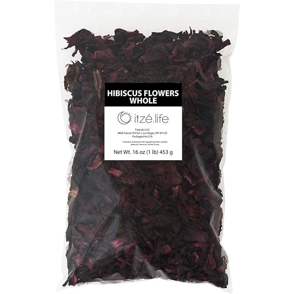 1lb Dried Hibiscus Flower Whole Tea, Flor De Jamaica By 1400s Spices