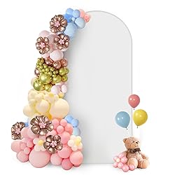 Hemmotop 6.6 ft White Arch Backdrop Cover, Spandex