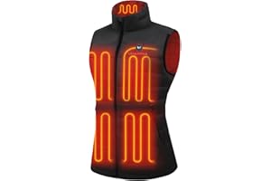 Venustas Lightweight Women's Heated Down Vest with Battery, Recycled Electric Heating Puffer Vest with 90% Down