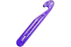 Hobekoee 25mm Large Crochet Hook for Chunky Yarn,Ergonomic Crochet Needles for Arthritic Hands,Plastic Crystal Smooth Crochet Hooks for Handmade DIY Crocheting