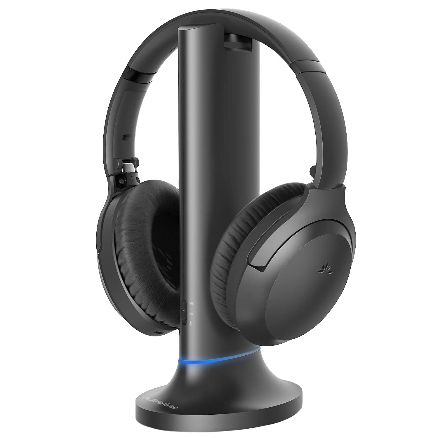 Avantree Opera - Wireless Headphones for TV Listening with Clear Dialogue, Compatible with TVs Equipped with Optical or AUX Audio Output Ports, Passthrough, Enhanced Volume & Comfortable for Seniors